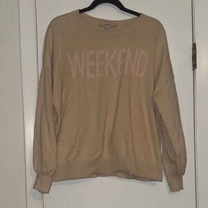 LOFT Tan Weekend Sweater